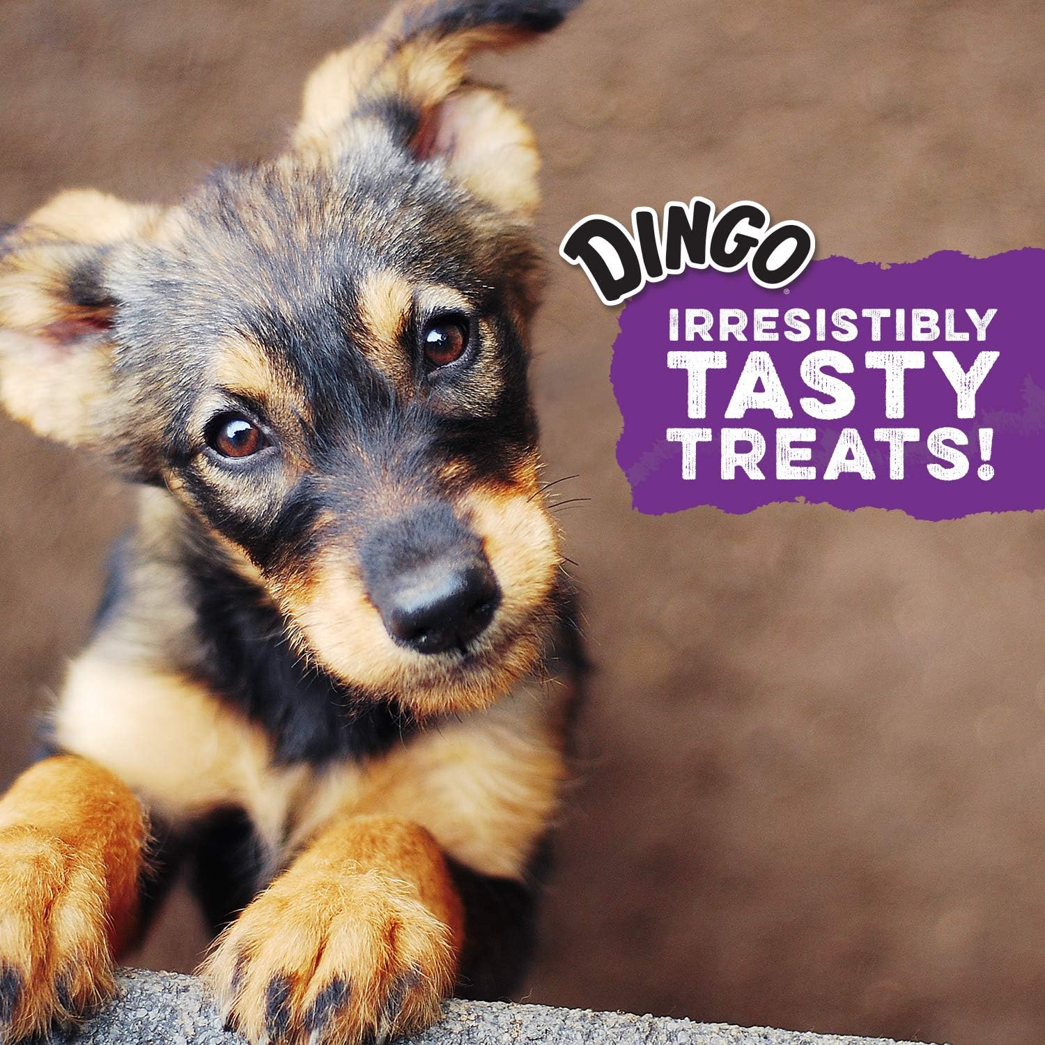 Dingo Twist Sticks with Peanut Butter, Rawhide Chew, 25 Count : Pet Supplies