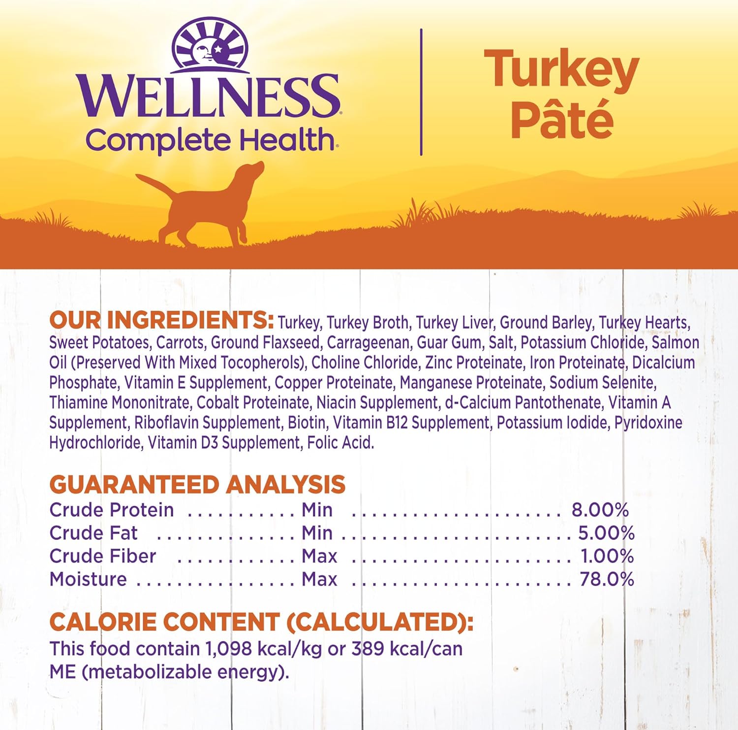 Wellness Complete Health Natural Wet Canned Dog Food Turkey & Sweet Potato, 12.5 Oz (Pack of 12): Canned Wet Pet Food: Pet Supplies: Amazon.com