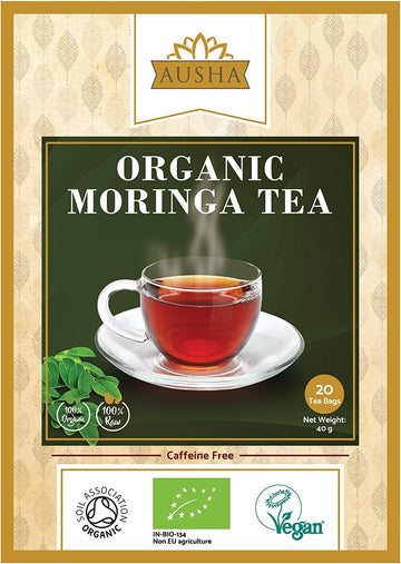 Ausha Moringa Tea Chai 100G - Superfood Moringa Blended With Ginger, Liquorice, Cinnamon, Cardamom, Cloves - 2** Great Taste Award 2024