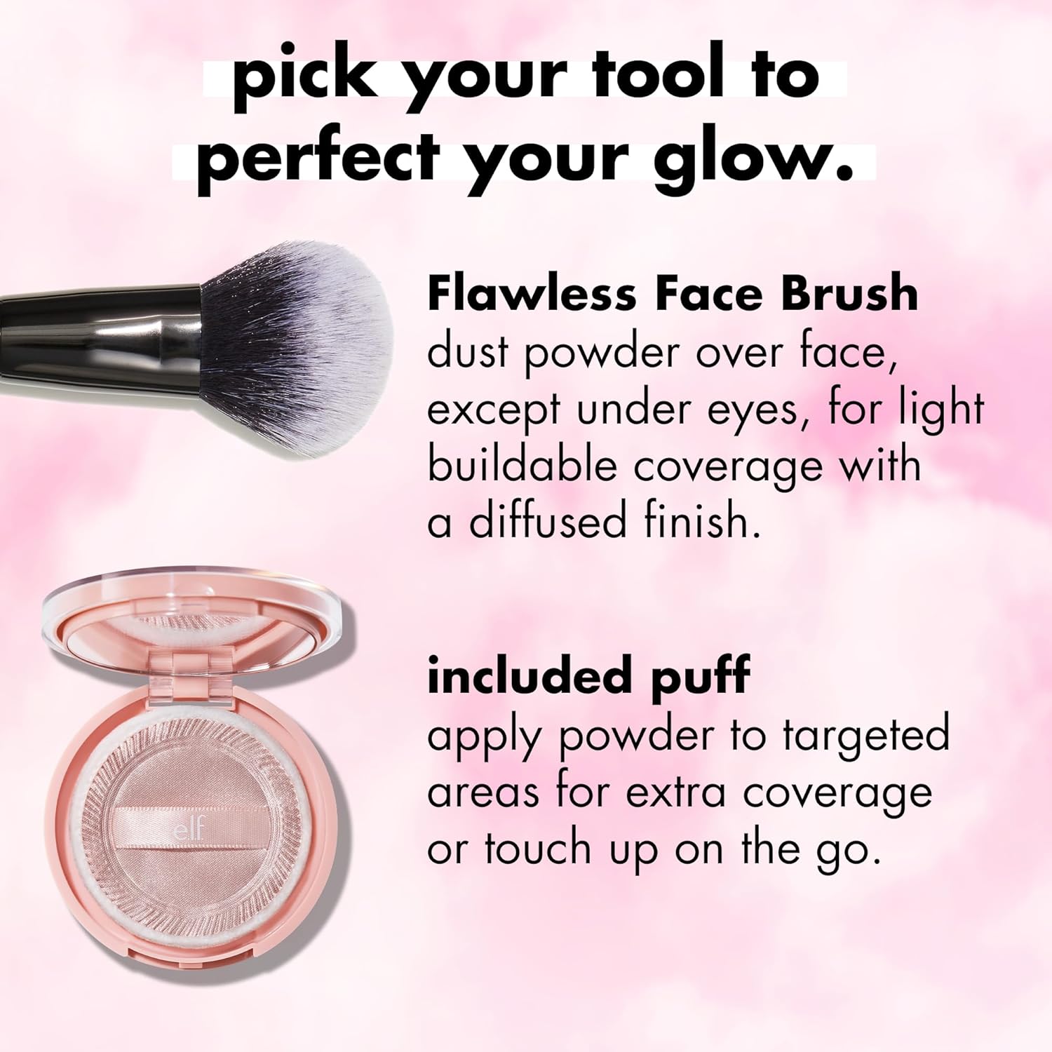 e.l.f. Halo Glow Powder Filter, Pressed Finishing Powder, Buildable Coverage, Crease-Resistant, Blurs the Appearance of Pores, With Velour Puff and Mirror, Vegan & Cruelty-Free, Tan Neutral Warm : Amazon.co.uk: Beauty
