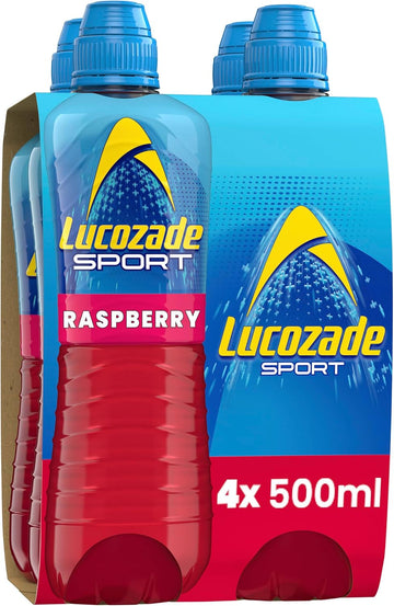 Lucozade Sport Body Fuel - Raspberry 4X500Ml| Isotonic Sports Drink, With Electrolytes And Vitamin B3 | Still | Bursting With Flavour