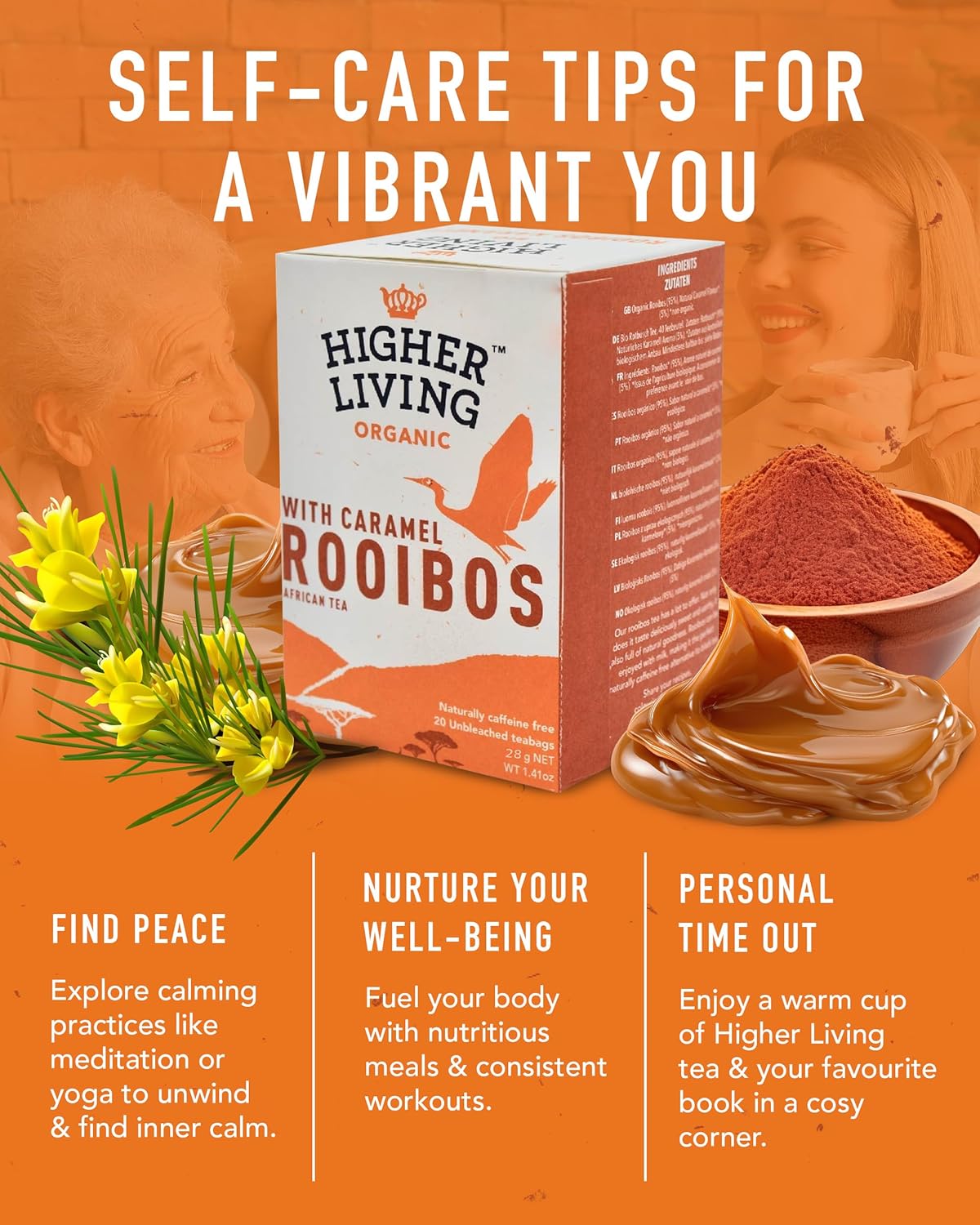 Higher Living Very Berry Organic Herbal Tea - Aromatic, Caffeine Free Fruity Tea with Apples, Hibiscus, Rosehip, Acai Berries & Blueberries - 4 Boxes, 15 Bags Each : Amazon.co.uk: Grocery