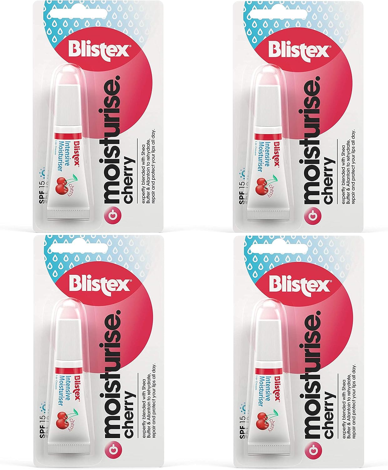 Blistex Intensive Moisturiser Cherry Lip Balm SPF 15 Hydrating & Nourishing Lip Moisturiser 6 ml (Pack of 4) : Amazon.co.uk: Beauty