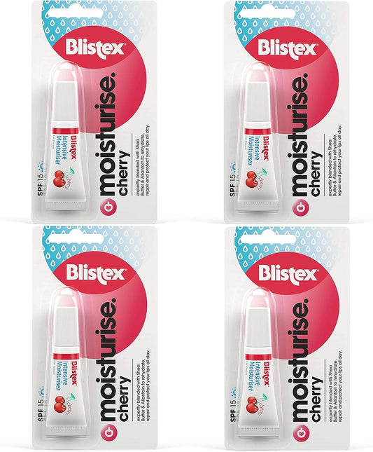 Blistex Intensive Moisturiser Cherry Lip Balm SPF 15 Hydrating & Nourishing Lip Moisturiser 6 ml (Pack of 4) : Amazon.co.uk: Beauty