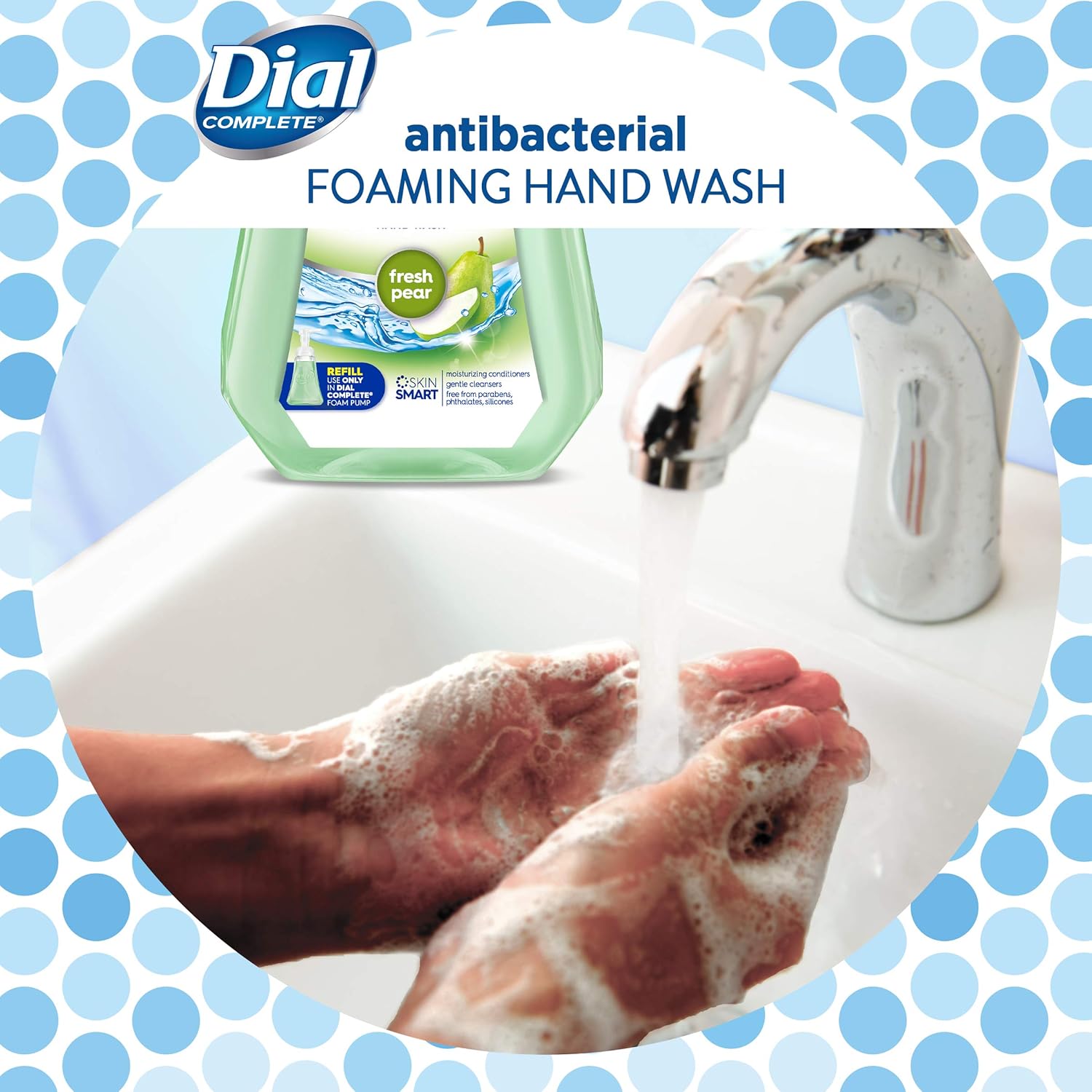 Dial Complete Antibacterial Foaming Hand Wash Refill, Fresh Pear, 32 fl oz (Pack of 3) : Dial Liquid Soap Foaming : Beauty & Personal Care