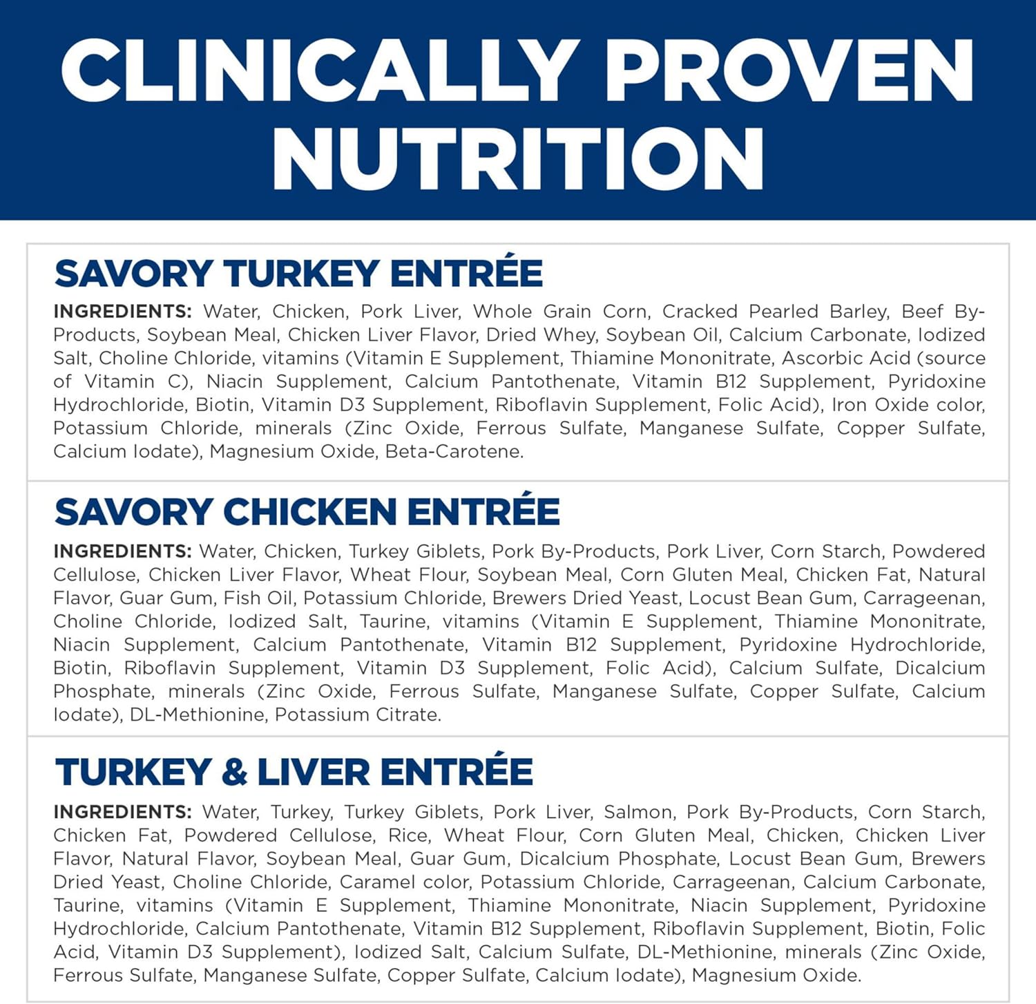 Hill's Science Diet Adult 1-6, Adult 1-6 Premium Nutrition, Wet Cat Food, Variety Case: Turkey; Chicken; Turkey & Liver Minced, 5 oz Can Variety Case, Case of 12