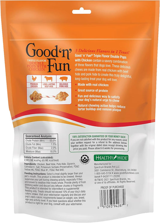Good'N'Fun Good ’N’ Fun Triple Flavor Dumbbells 5.5 Ounces, Gourmet Dog Snacks