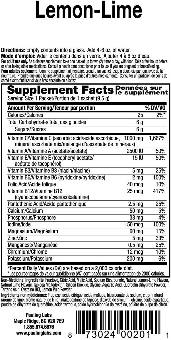 Ener-C Vitamin Drink Mix, Lemon Lime, 1000 Mg, 30 Count : Everything Else