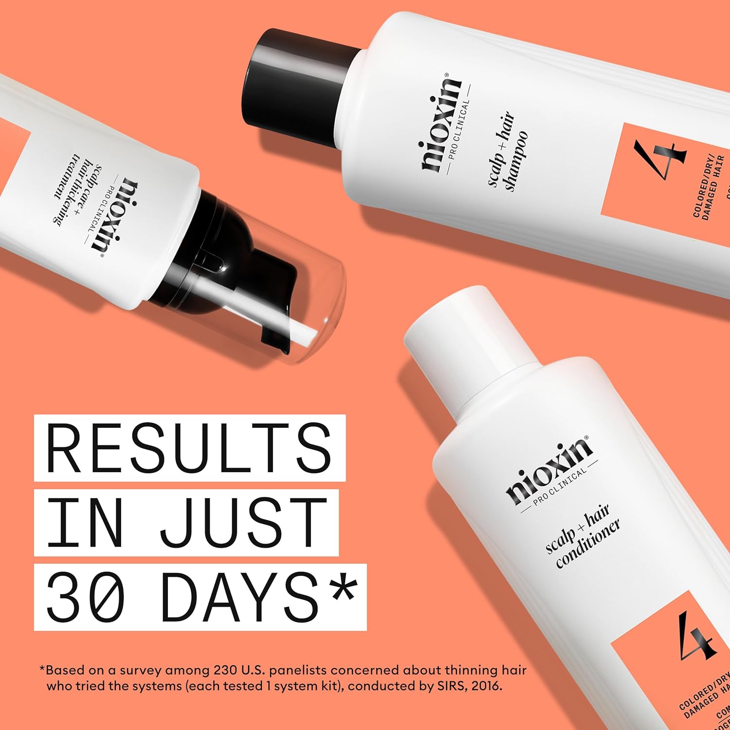 Nioxin Scalp + Hair Thickening System 4 | For Colored Or Damaged Hair With Progressed Thinning| With Niacinamide And Biotin | Trial Size | 1 Month Supply : Beauty & Personal Care