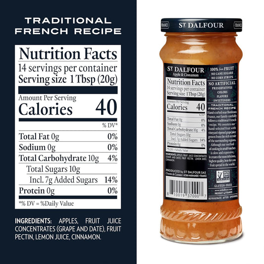 St. Dalfour Orange Marmalade Fruit Spread - 10Oz - 100% From Fruit, No Artificial Ingredients, Non-Gmo, No Cane Sugars, All Natural, Made In France