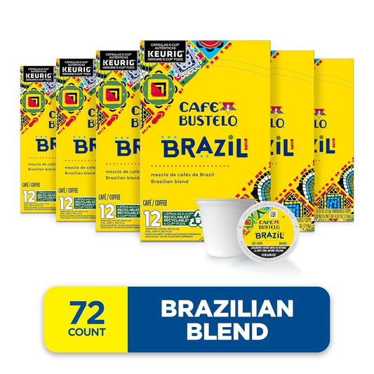 Café Bustelo Brazil Dark Roast Coffee, 72 Keurig K-Cup Pods