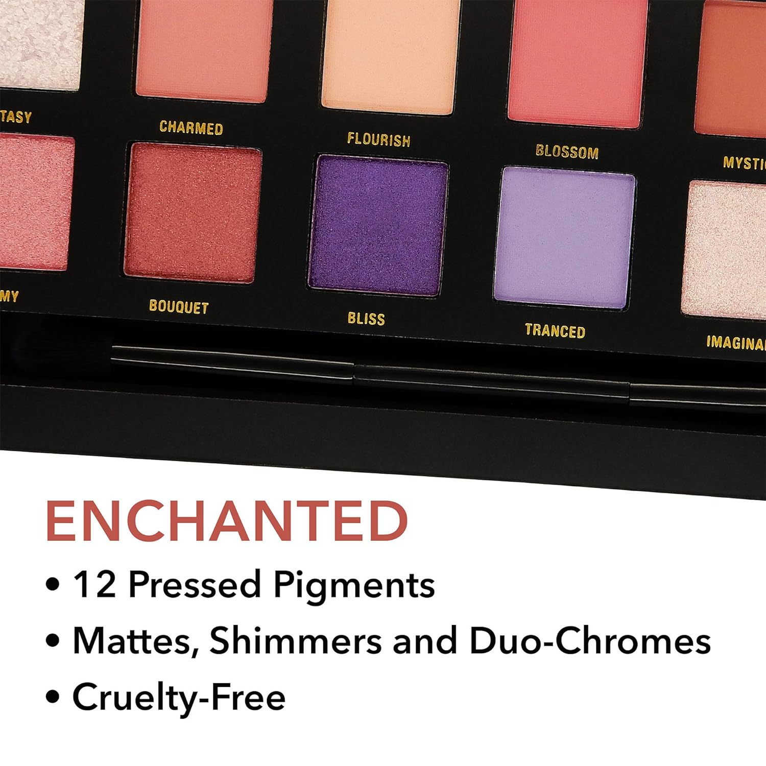 W7 Enchanted Pressed Pigment Palette - 12 Blushed Pink & Purple Colors - Flawless Long-Lasting Day Makeup : Beauty & Personal Care