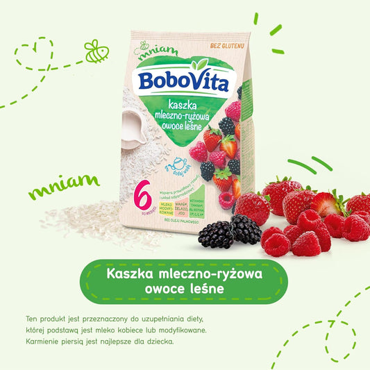 Bobovita Milk & Cereal With Forest Fruits 230G