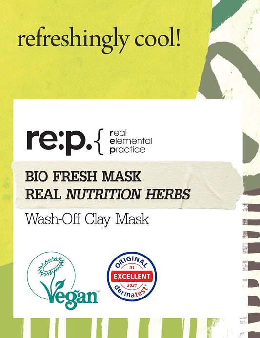 Re:P Bio Fresh Mask With Real Nutrition Herbs 4.58 Fl Oz (130G) - 100% Vegan, Cruelty-Free - Natural Nourishing Peel Off Mask With Real Peppermint + Real Rosemary – Korean Skin Care