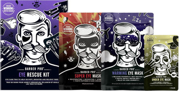Barber Pro Eye Rescue Kit Mens Eye Mask 3-In-1 Pamper Set Under Eye Patches Detox Hydrate Natural Ingredients Soothe Puffy Dry Tired Eyes Vegan Skin Care For Men Multi Award Winning Brand 3 Packs