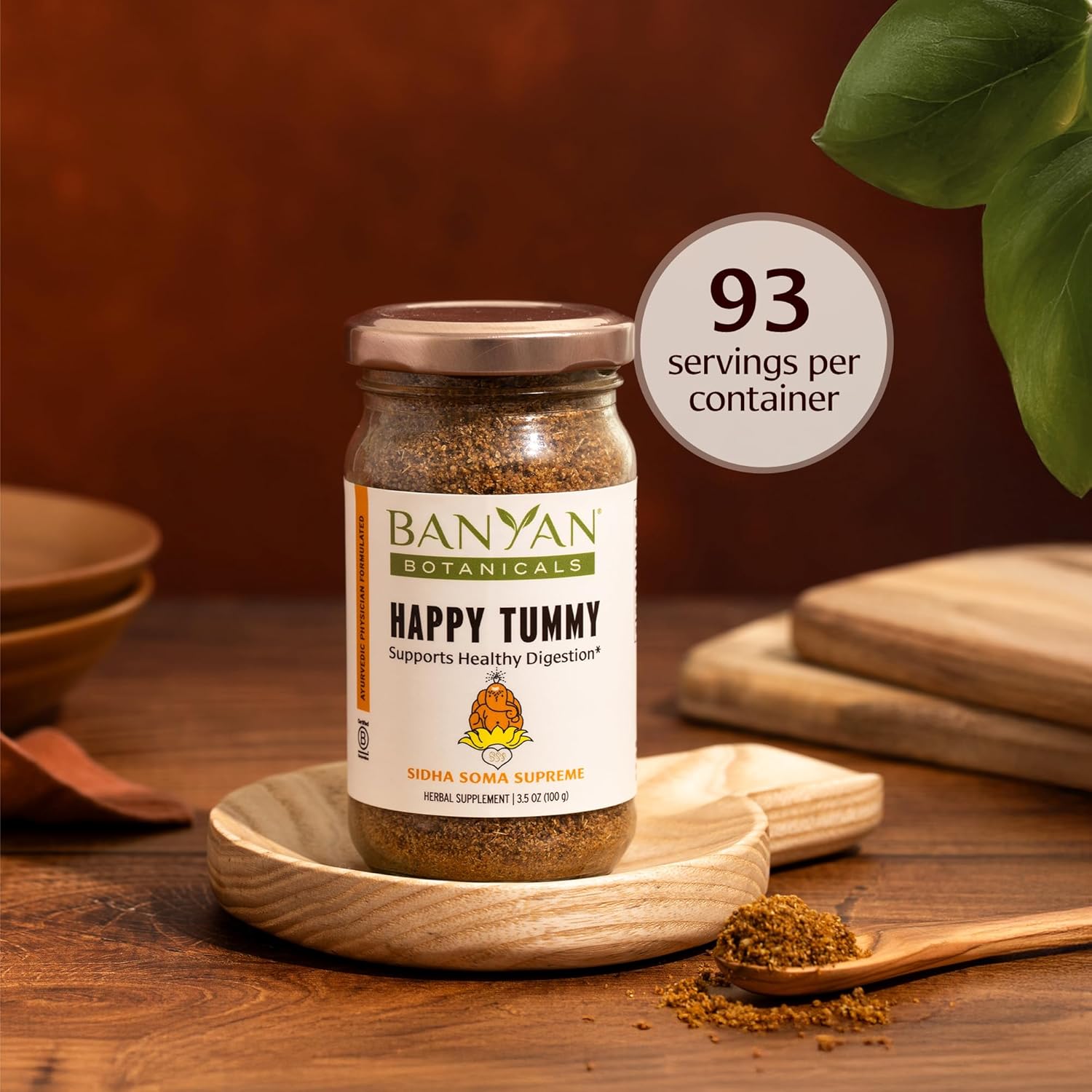 Banyan Botanicals Happy Tummy – Organic Ayurvedic Formula For Healthy Digestion – Promotes Fresh Breath And Comfortable Digestion* – 3 Oz – Gluten Free, Non-Gmo, Sustainably Sourced : Health & Household