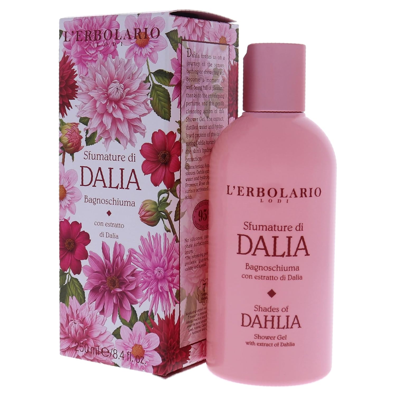 L'Erbolario Shower Gel – Moisturizing Body Wash For Hydrated Skin – Softening, Protecting Floral Body Soap For Daily Use - Shades Of Dahlia - 8.4 Oz : Beauty & Personal Care