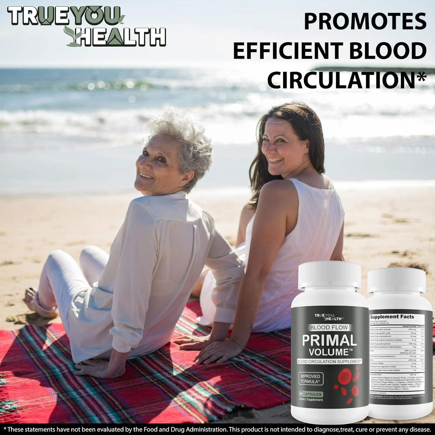 Blood Flow Primal Volume - Our Best Blood Flow Support Supplement - Increase Blood Flow Circulation Support - Advanced Blood Flow Vasodilator Nitric Oxide Supplement - Best Nitric Oxide Booster Pills : Health & Household