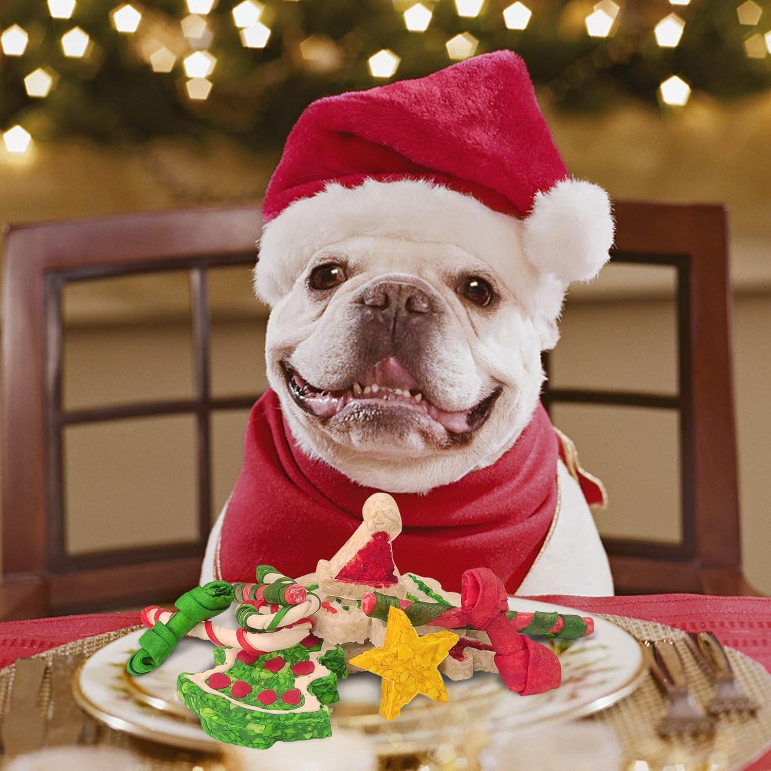 MON2SUN 11Count Christmas Dog Rawhide Stocking for Small Dogs Holiday : Pet Supplies