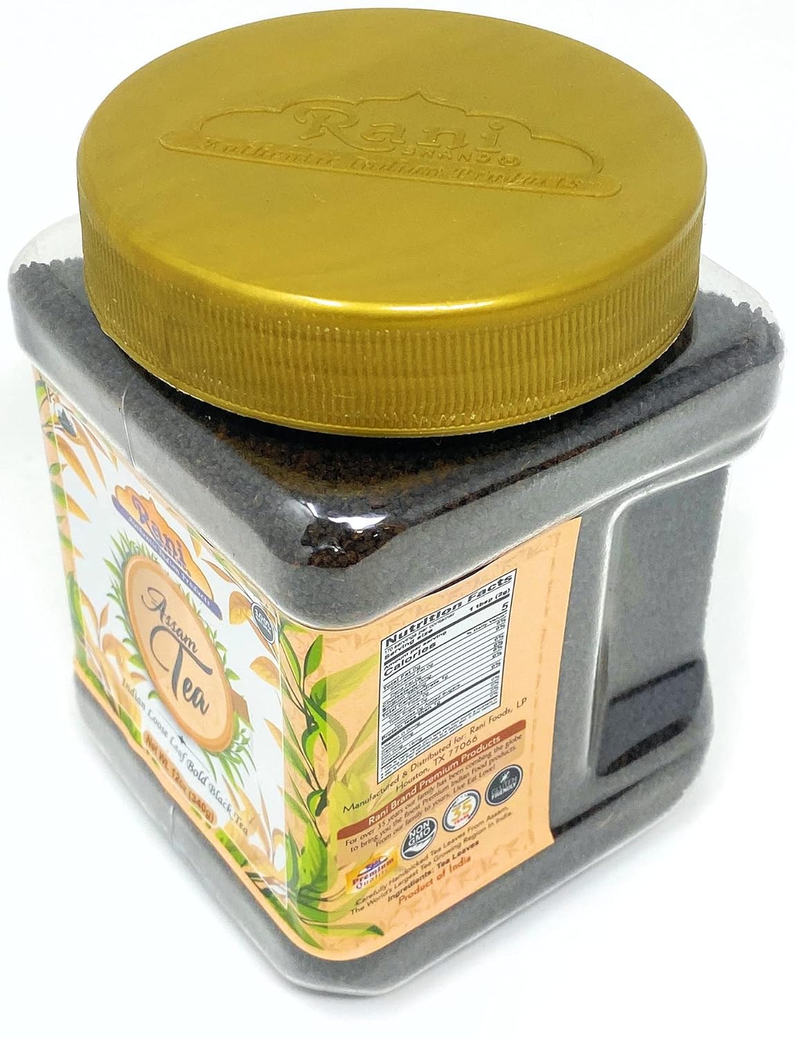 Rani Assam Tea (Indian Loose Leaf Bold Black Tea) 12Oz (340G) Pet Jar ~ All Natural | Vegan | Gluten Friendly | Salt & Sugar Free | Non-Gmo | No Colors | Indian Origin