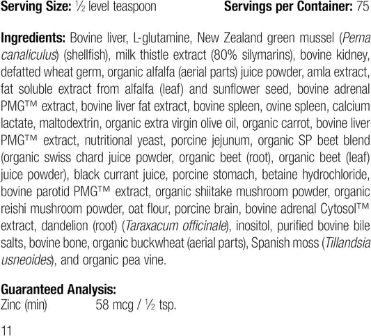 Standard Process Canine Dermal Support - Skin & Adrenal Gland Support Supplement - Comprehensive Skin Health Support Supplement For Dogs - Daily Immune & Liver Support Powder - 125 G