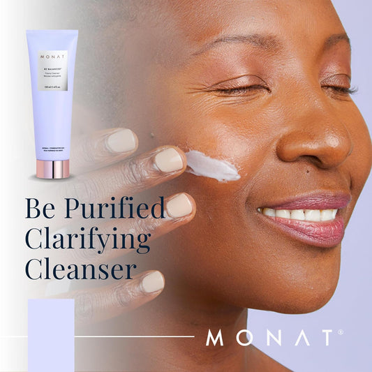 Monat Be Balanced Foamy Cleanser - Purifying & Softening Foaming Facial Cleanser. Skin-Smoothing Antioxidants And Natural Fruit Acids Foaming Face Wash. Cleansing Foam - Net Wt. 120 Ml / 4.0 Fl. Oz