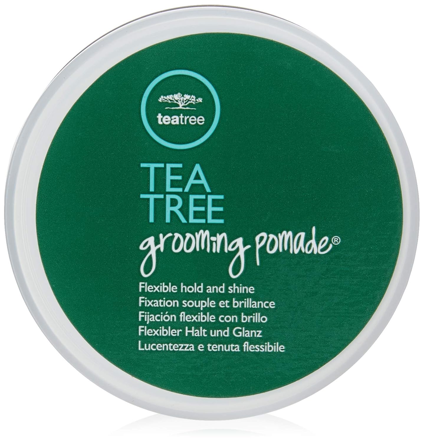 Tea Tree Grooming Pomade, Flexible Hold + Shine, For All Hair Types, Especially Wavy + Curly, 3 oz