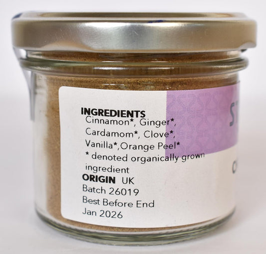 Steenbergs Organic Christmas Chai Spice Mix Standard Glass Jar 40G