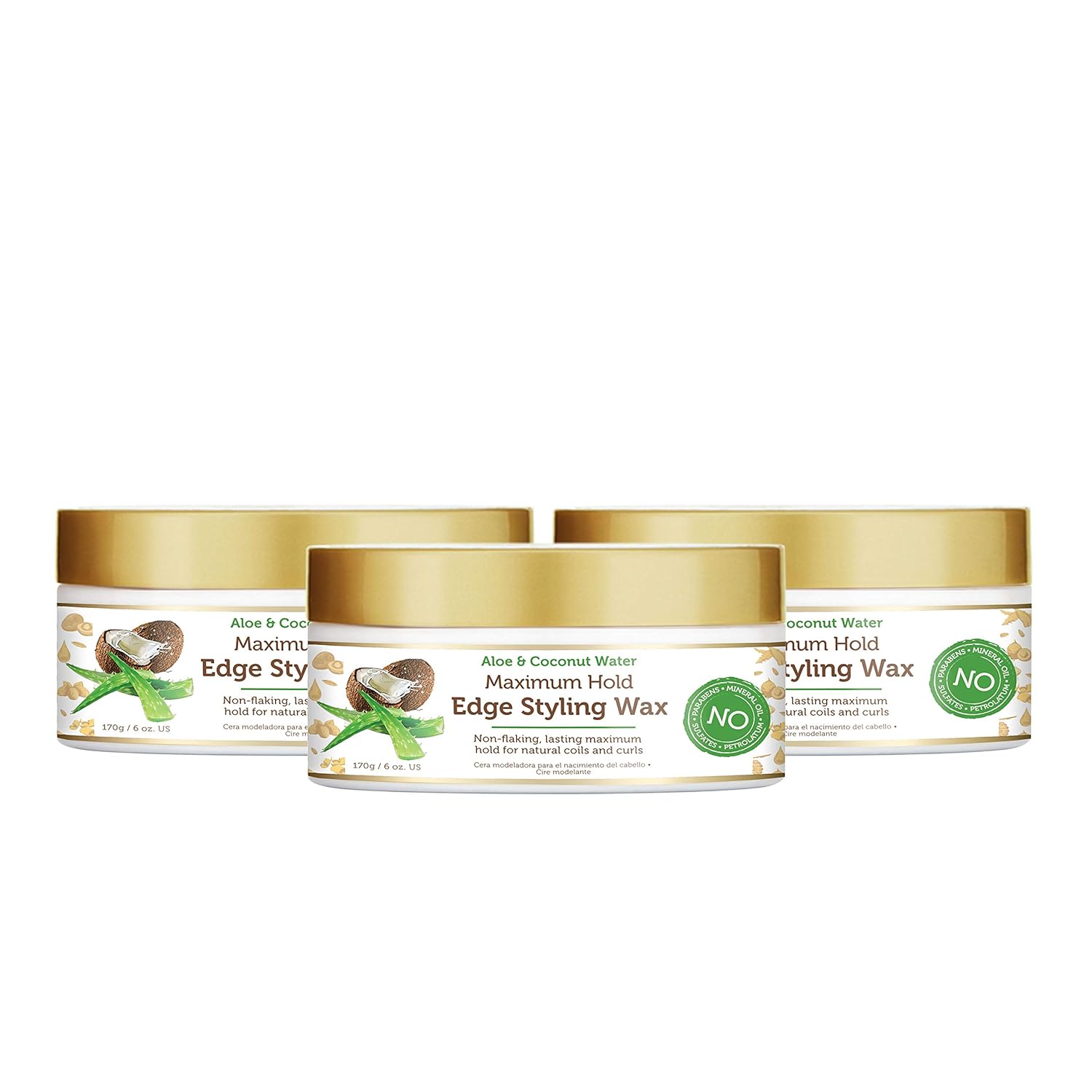 African Pride Moisture Miracle Maximum Hold Edge & Hair Styling Wax, Enriched With Aloe & Coconut, Controls Edges While Nourishing & Protecting Against Breakage, 6 Oz