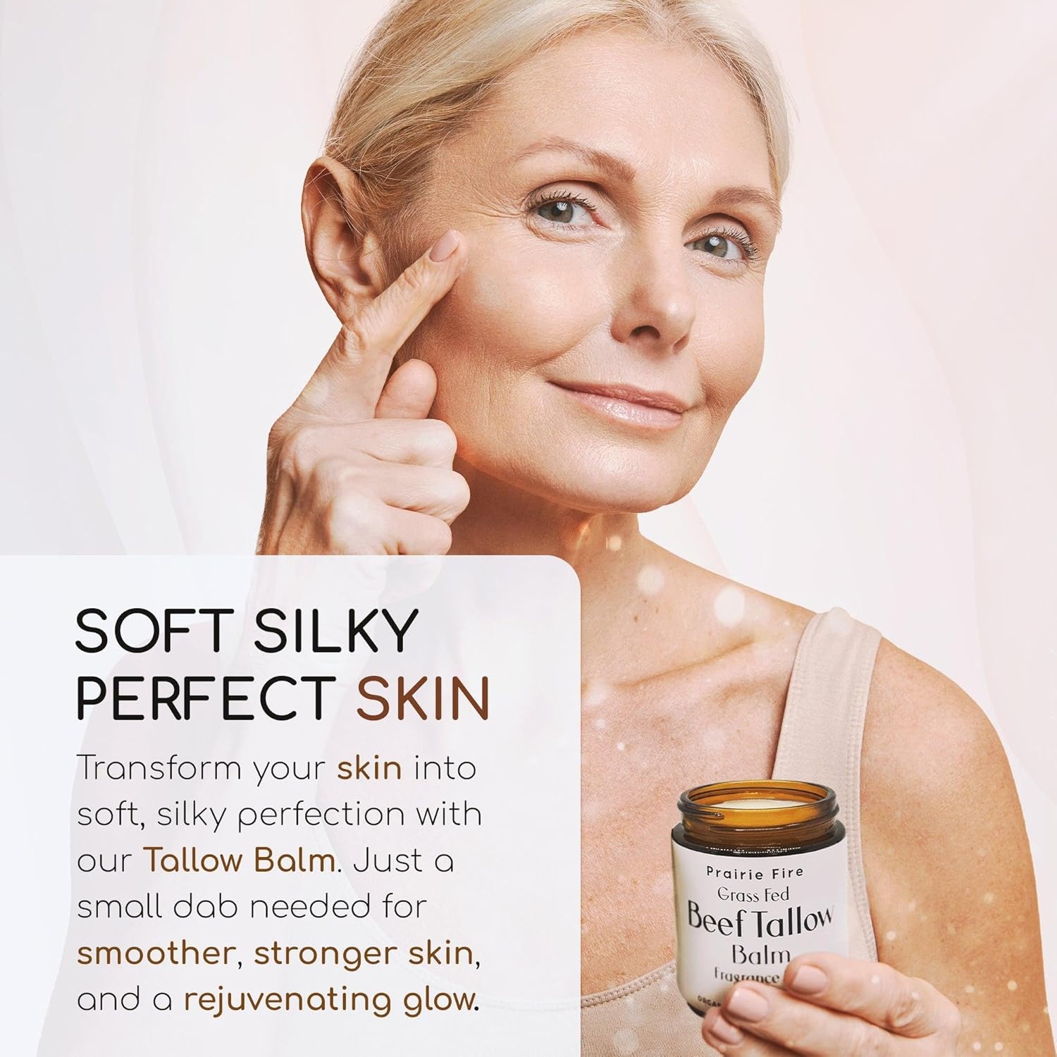 Prairie Fire Candles Beef Tallow Balm - 8 Oz - Organic Grass Fed - Body Butter - Moisturizing Skin Care Fragrance Free - 8 Oz : Beauty & Personal Care