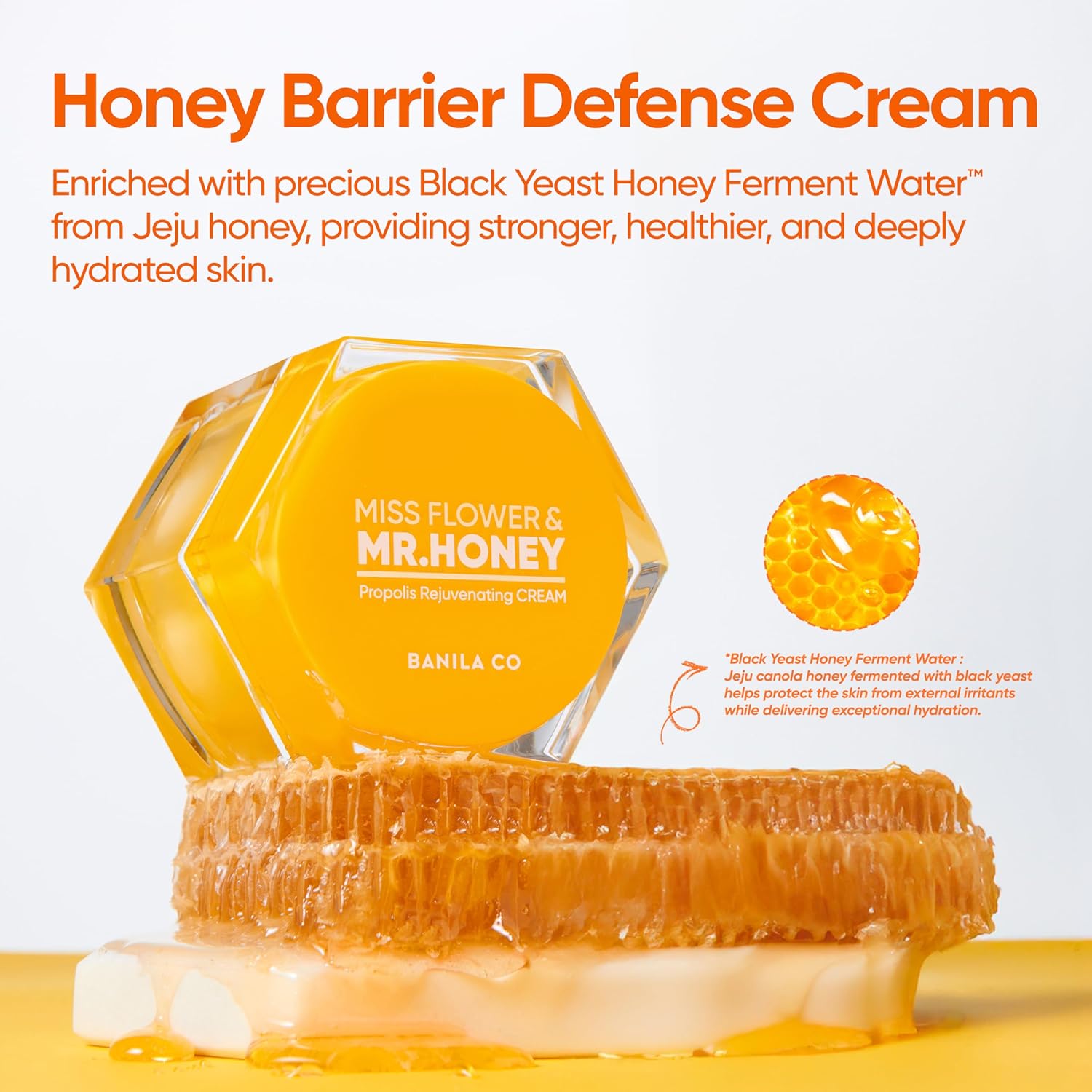 Banila Co Miss Flower & Mr Honey Propolis Rejuvenating Cream | Nourishing Moisturizing Facial Cream With Honey And Yellow Flower Complex | Luxurious Cream For Dry Skin (70 Ml / 2.36 Oz) : Beauty & Personal Care