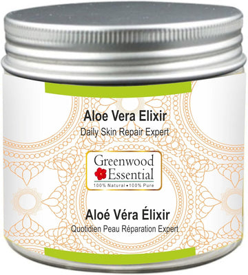 Greenwood Essential Pure Aloe Vera Elixir (Gel) Daily Skin Repair Expert Therapeutic Grade 100Gm