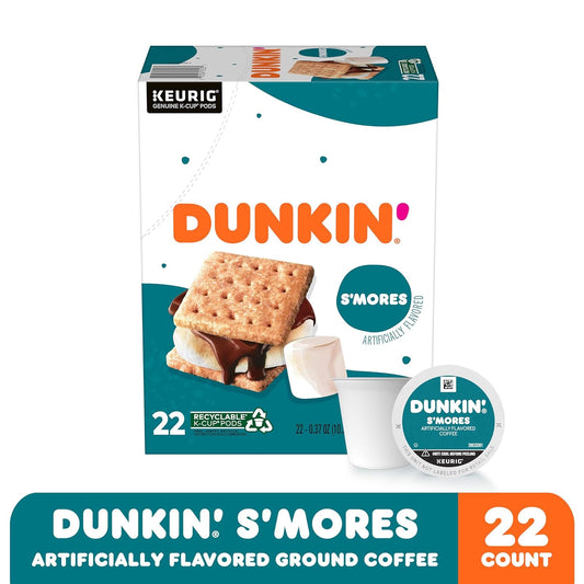 Dunkin’ S’mores Flavored Coffee, 22 Keurig K-Cup Pods