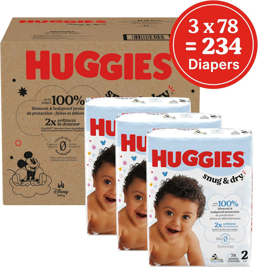 Huggies Snug & Dry Baby Diapers, Size 3 (16-28 Lbs), 31 Ct