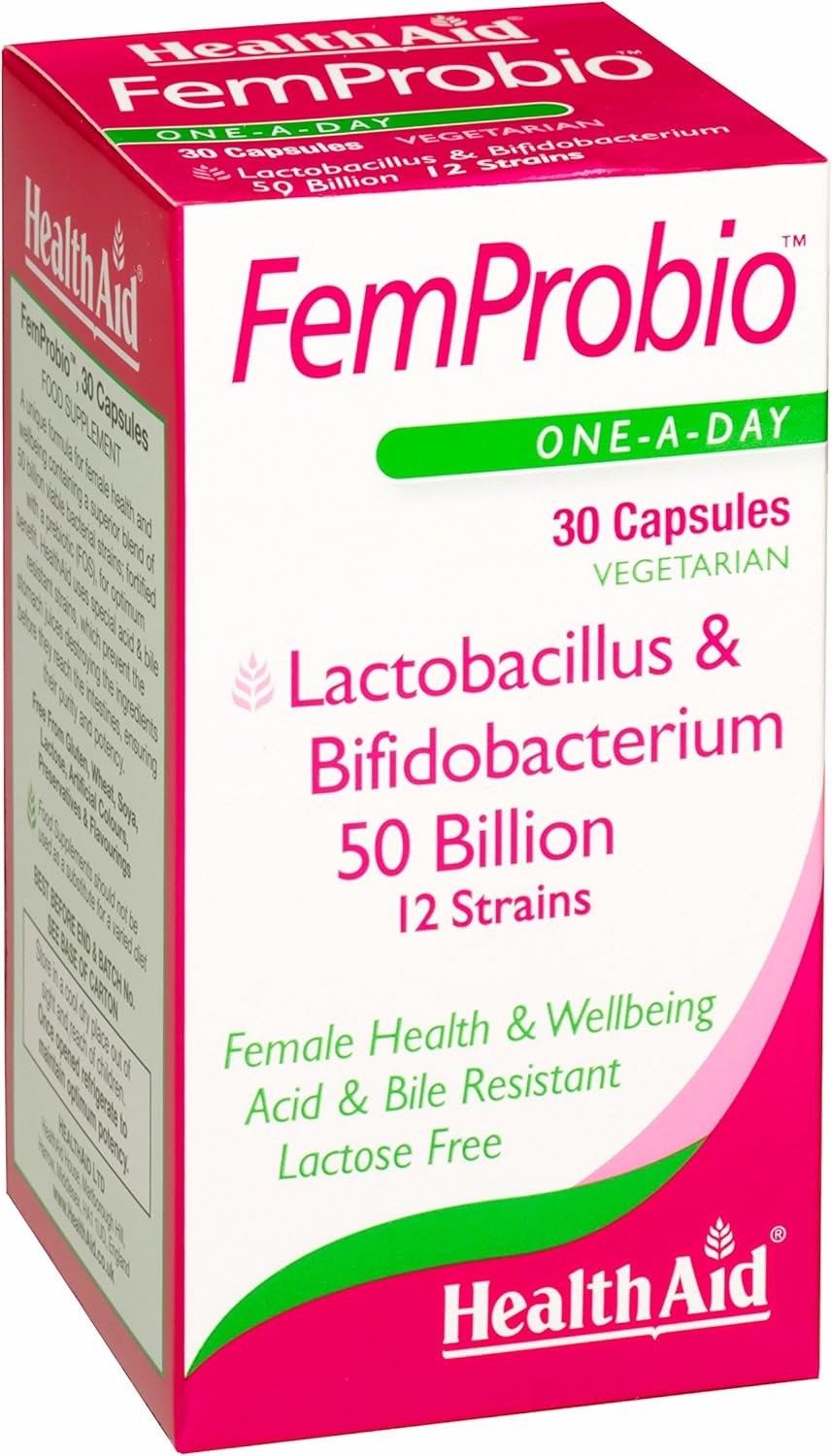 HealthAid FemProbio - Probiotics - 30 Vegetarian Capsules : Amazon.co.uk: Health & Personal Care