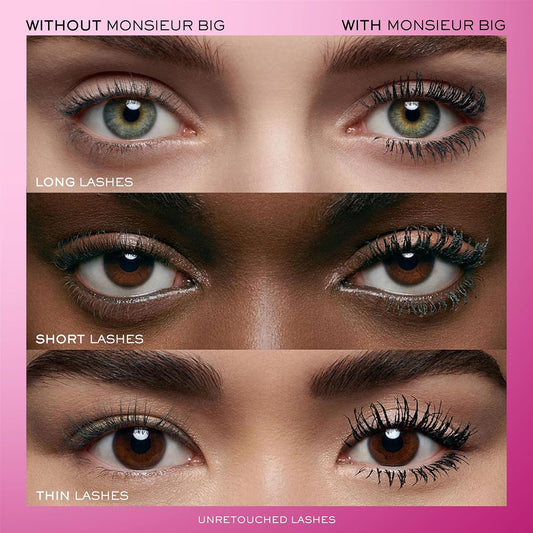 Lancôme Monsieur Big Volumizing Mascara for up to 12x More Volume & 24H Wear - False Lash Effect - Black