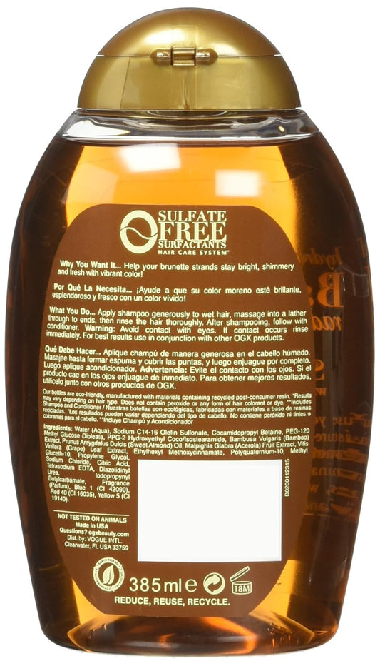 Ogx Hydrate & Tone Reviving + Bamboo Radiant Brunette Shampoo, 13 Ounce