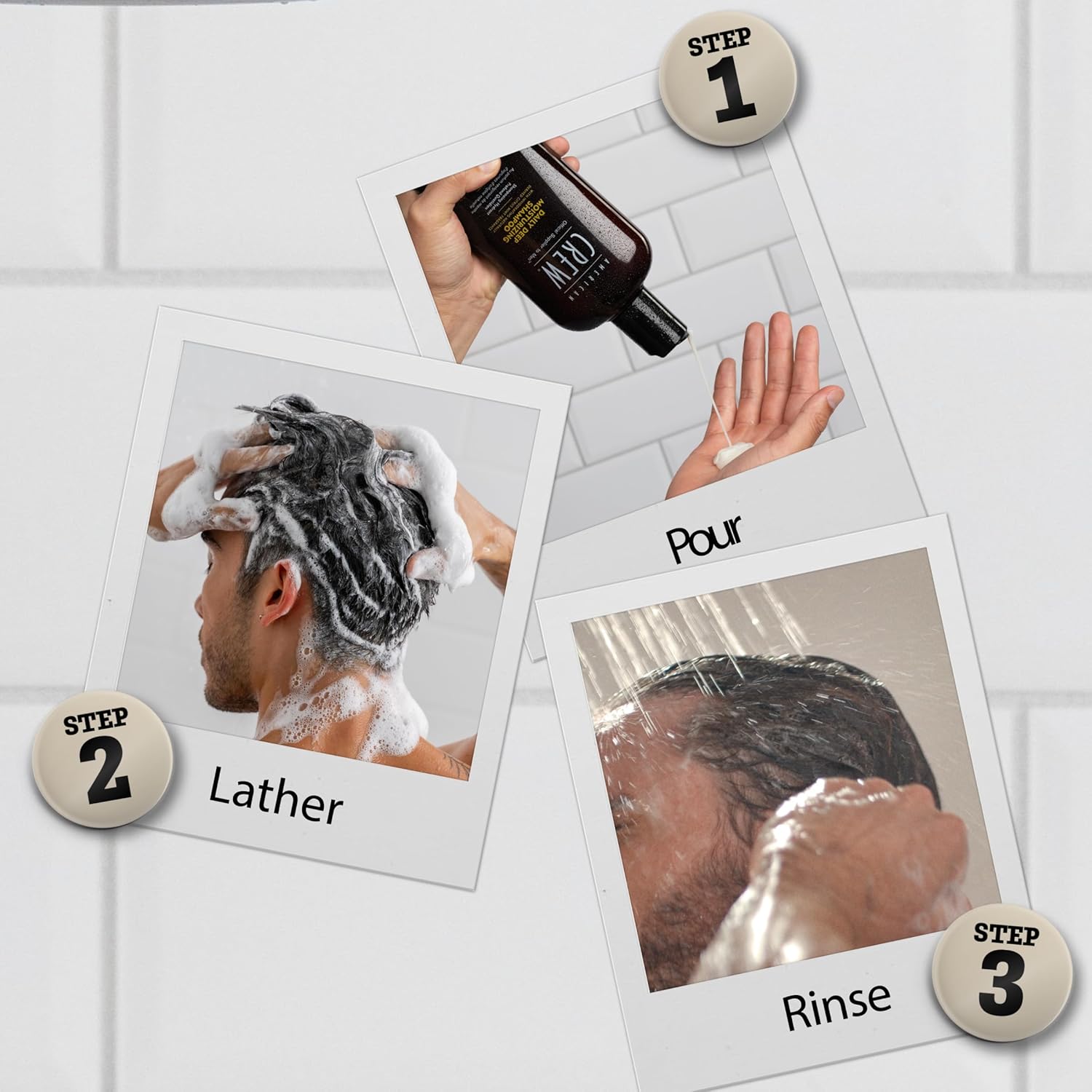 American Crew Shampoo For Men, Daily Deep Moisturizer, Naturally Derived, Vegan Formula, Citrus Mint Fragrance, 33.8 Fl Oz : Beauty & Personal Care