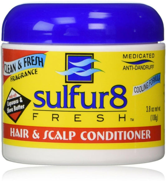 Sulfur 8 Fresh Medicated Anti-Dandruff Hair & Scalp Conditioner 3.8 Oz : Beauty & Personal Care