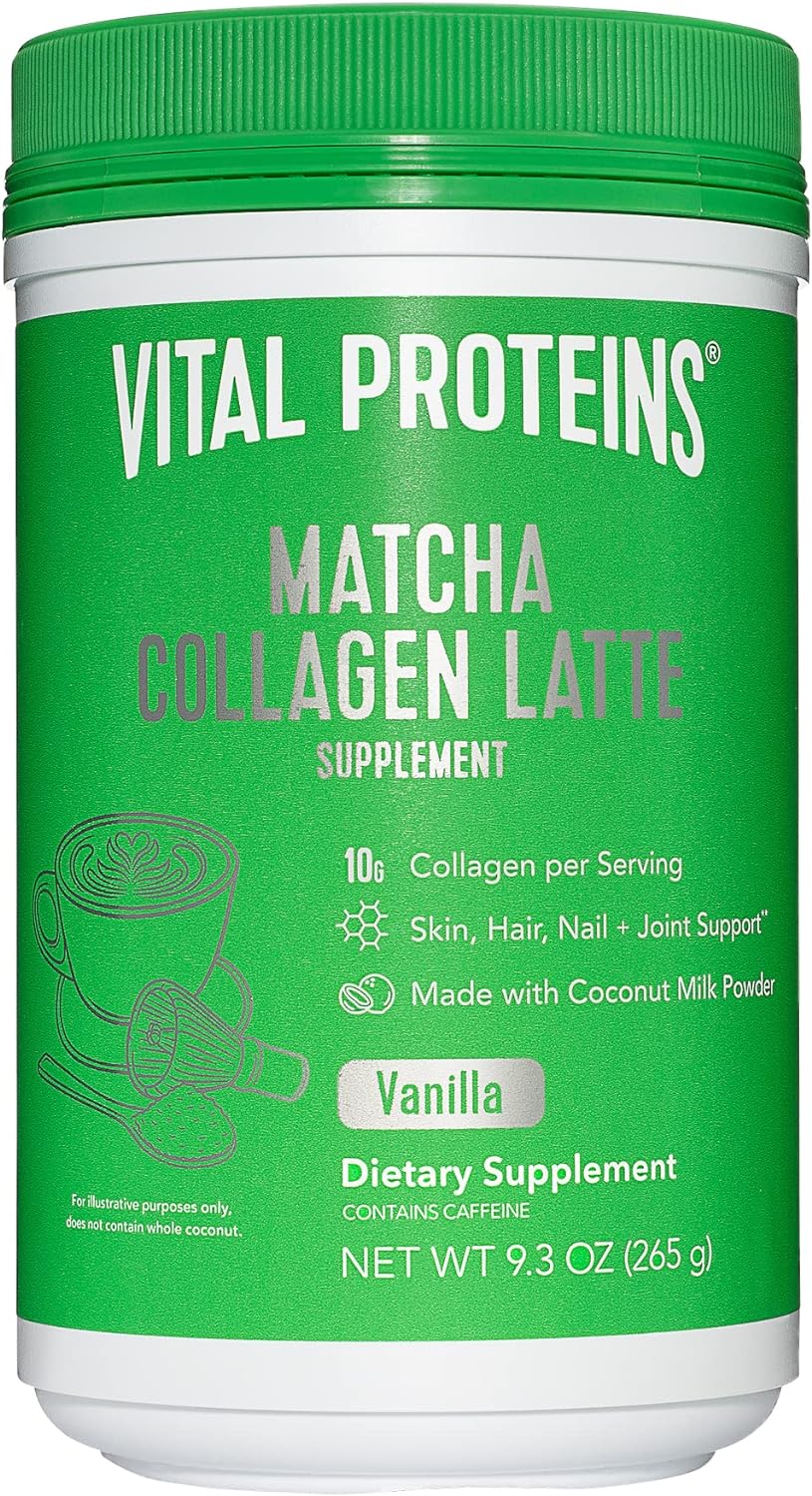 Vital Proteins Vanilla Matcha Collagen Latte Powder, 9.3 OZ