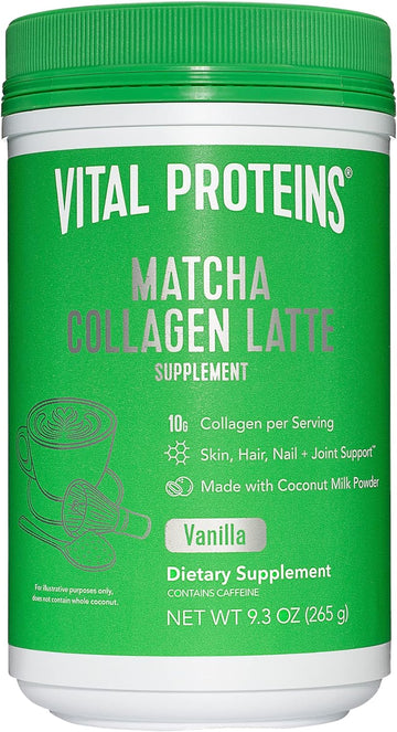 Vital Proteins Vanilla Matcha Collagen Latte Powder, 9.3 OZ