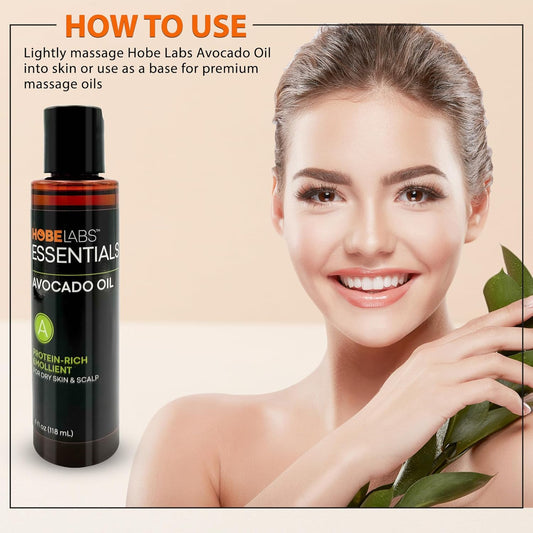 Hobe Labs Sweet Almond Oil, 4 Oz - Skin Soothing Properties, Effective Emollient, Improves Skin Health, Fights Puffiness And Dark Circles, Non-Greasy Formula