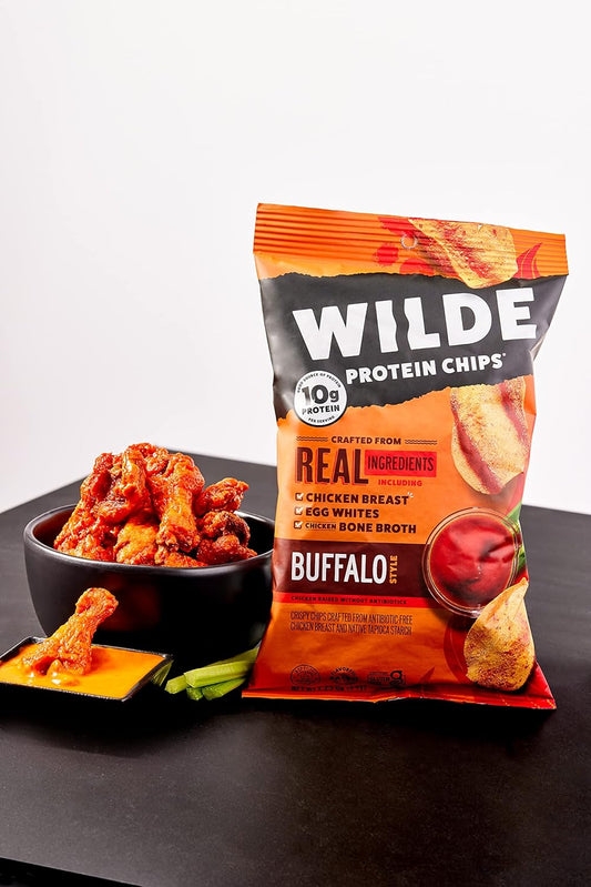 Wilde Buffalo Protein Chips, Thin And Crispy, High Protein, Keto Friendly, Made With Real Ingredients, 2.25Oz Bags (Pack Of 3)…