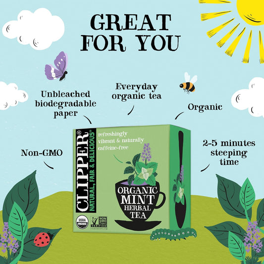 Clipper Tea Strawberry & Elderflower Herbal Tea – Caffeine Free, Usda Organic, Great Hot Or Iced – Refreshingly Fruity, Natural, Fair & Delicious – 50 Tea Bags