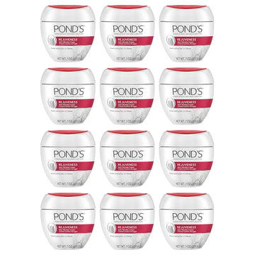 Pond'S Rejuveness Face Cream For Women, Anti-Aging Face Moisturizer Skin Care With Alpha Hydroxy Acid And Collagen, 7 Oz, 12 Pack