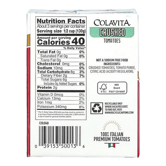 Colavita Recart Tomatoes - Crushed, 13.76 Ounce (Pack of 16)