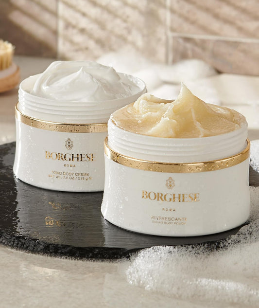 Borghese Rinfrescante Sugar Body Polish - Exfoliating Sugar Body Scrub With Coconut Oil & Vitamin E For Hydration, For All Skin Types, Scented