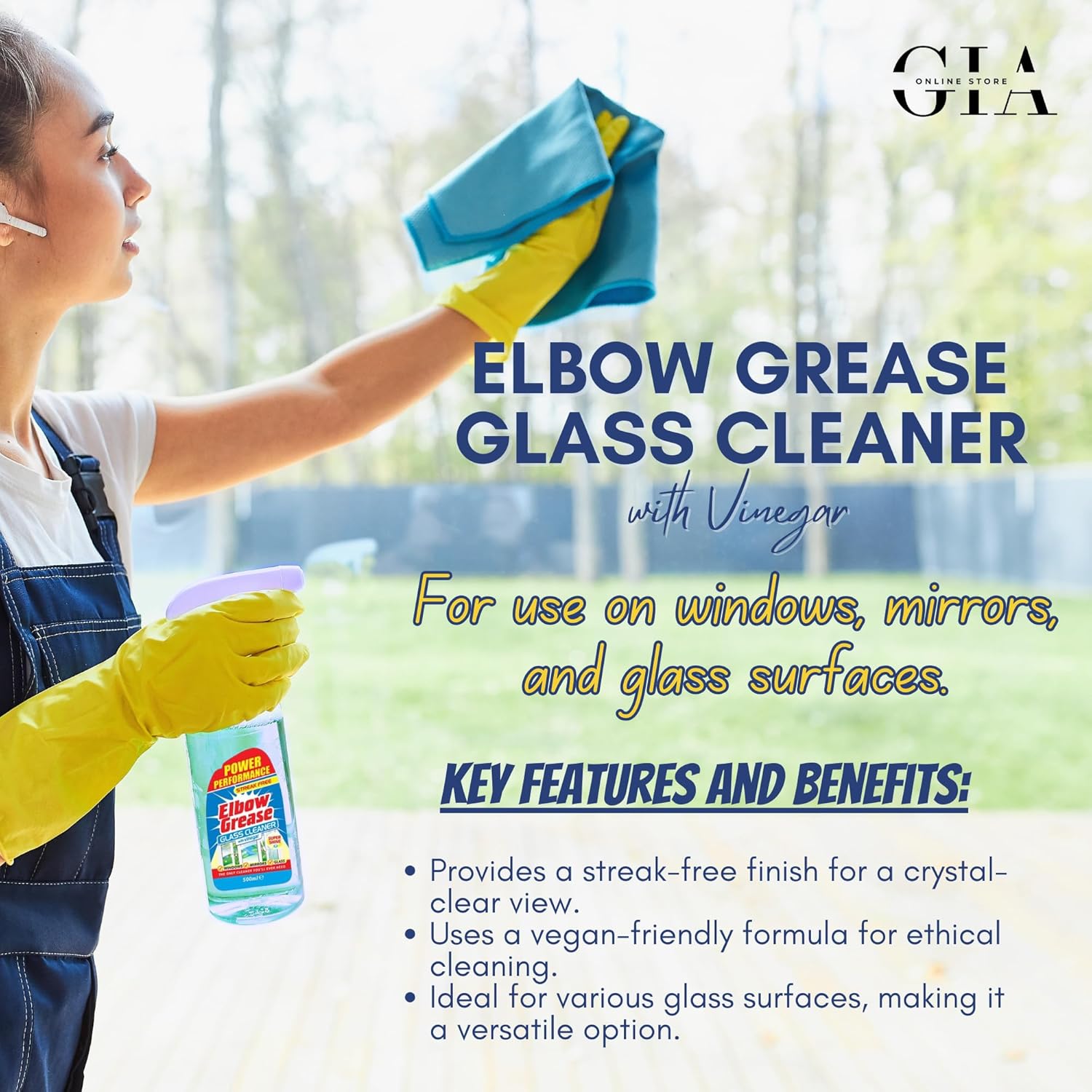 Limescale Remover Spray 500ml, Glass Cleaner Spray 500ml, Streak-Free Microfibre Cloth, 2x Blue Crevice Brushes – Bathroom & Glass Cleaning Bundle for Hard Water Stains, Shower Screens & Windows : Amazon.co.uk: Grocery