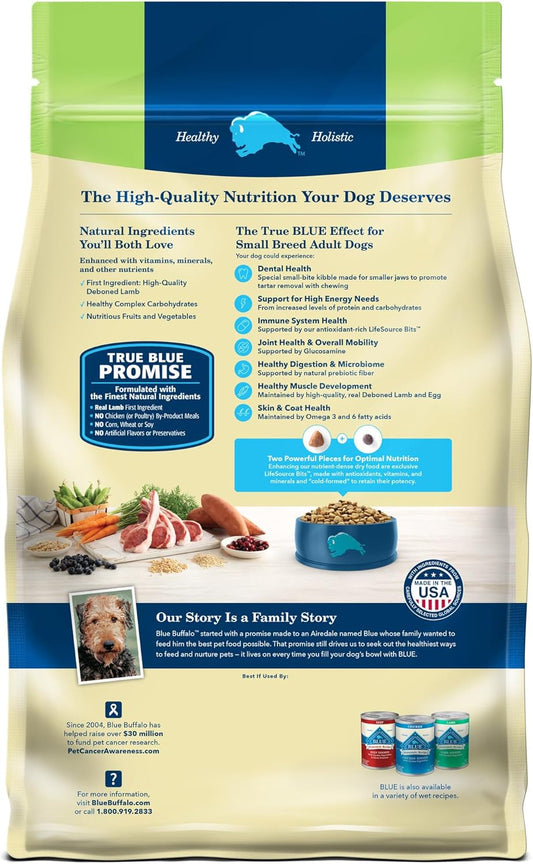 Blue Buffalo Life Protection Formula Adult Small Breed Dry Dog Food, Supports High Energy Needs, Made With Natural Ingredients, Lamb & Brown Rice Recipe, 15-Lb. Bag