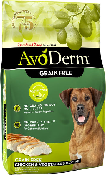 Avoderm Natural Grain Free Chicken And Vegetables Recipe All Life Stages Dry Dog Food 24 Lb (Pack Of 1)